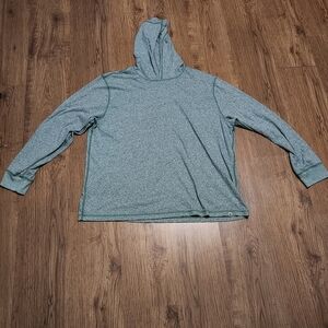 Men's Heathered Teal Crewneck Hoodie Sweatshirt